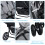 Casart Double Seat Baby Stroller w/ 2 Seats Adjustable Backrest& Safety Belts 10