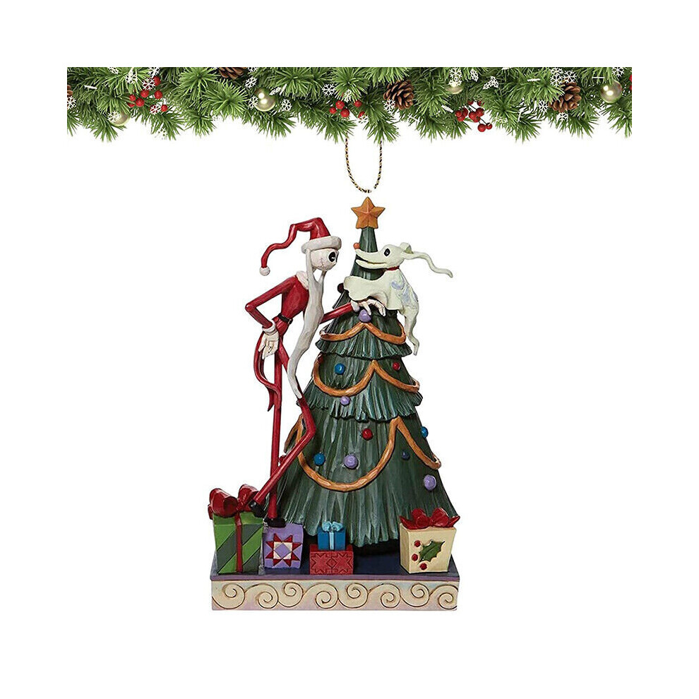 (#1) Halloween The Nightmare Before Jack Sally 2D Christmas Tree Pendant Decor Gift