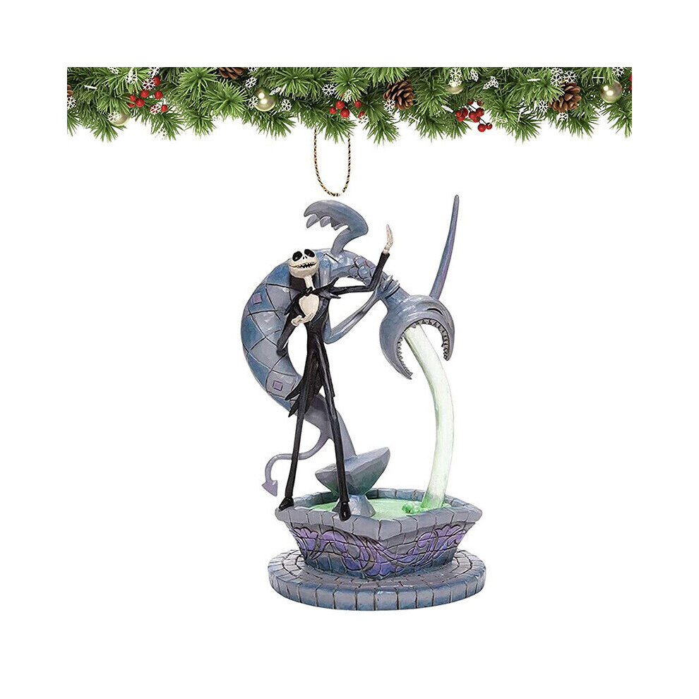 (#2) Halloween The Nightmare Before Jack Sally 2D Christmas Tree Pendant Decor Gift