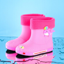 (Pink, UK 8.5/9 kids) Kids Rain Snow Anti-slip Wellies Wellington Boots
