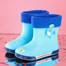 (Sky Blue, UK 11 kids) Kids Rain Snow Anti-slip Wellies Wellington Boots