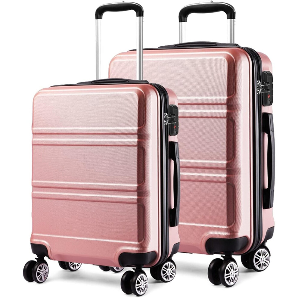 (Nude) 2 PCS Luggage Set 24''+28'' Lightweight ABS Hard Shell Trolley Travel Case-image-OPC-PCB2ZKC-NEW