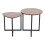 Living And Home Round and Triangular Nesting Side Table Set 5