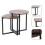 Living And Home Round and Triangular Nesting Side Table Set 6