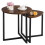 Living And Home Round and Triangular Nesting Side Table Set 3