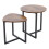 Living And Home Round and Triangular Nesting Side Table Set 4