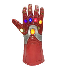 (Iron Man Red) Kids Thanos Iron Man Gloves Infinity Gauntlet with LED Light Avengers 4 Toys