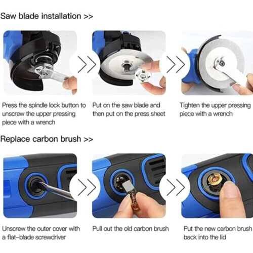 (500W Corded Angle Grinder) Angle Grinder Set  for Cutting Polishing Disc Cut Electric Power Tool 2