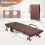 Costway Folding Single Sofa Bed with Mattress Adjustable Portable Sleeper Bed W/ Wheels 2