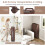 Costway Folding Single Sofa Bed with Mattress Adjustable Portable Sleeper Bed W/ Wheels 6