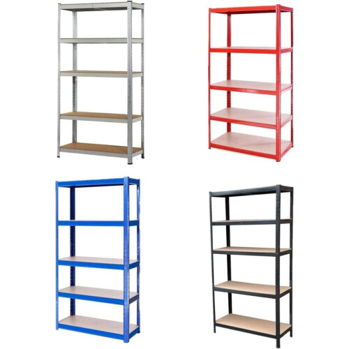 5 Tier Boltless Garage Shelving, Metal Shelving Unit Heavy Duty Storage