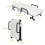Costway Folding Single Sofa Bed with Mattress Adjustable Portable Sleeper Bed W/ Wheels 2