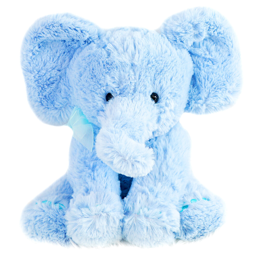 (Blue) The Magic Toy Shop 11" Mini Plush Super Soft Elephant Toy