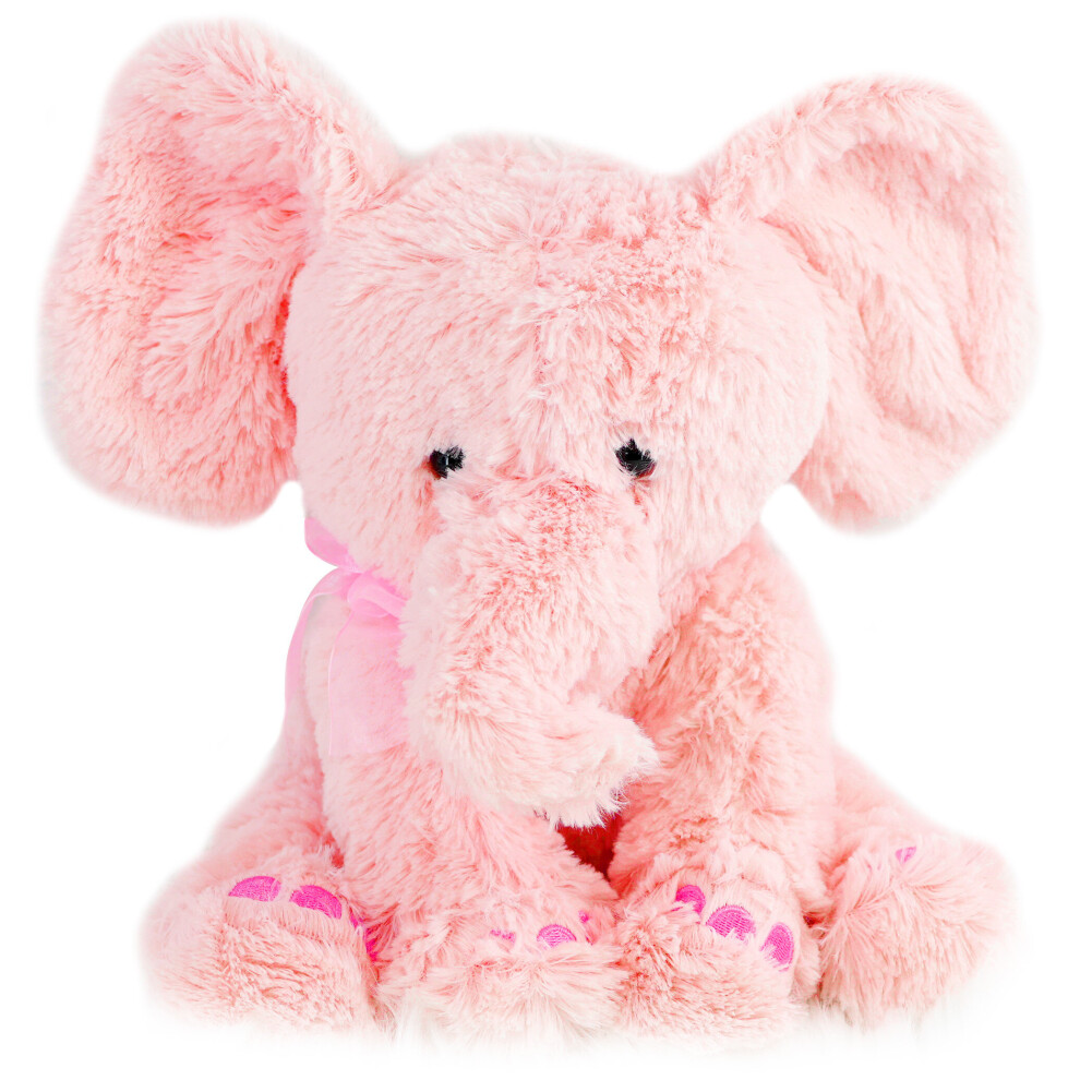 (Pink) The Magic Toy Shop 11" Mini Plush Super Soft Elephant Toy