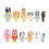 12Pcs Bluey Family And Friends Action Figures Model Toy Set Kids Gift 1