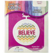 Janlynn 18 Zählung Runde Mini Kreuzstichset, 2-1/2-Zoll, Believe