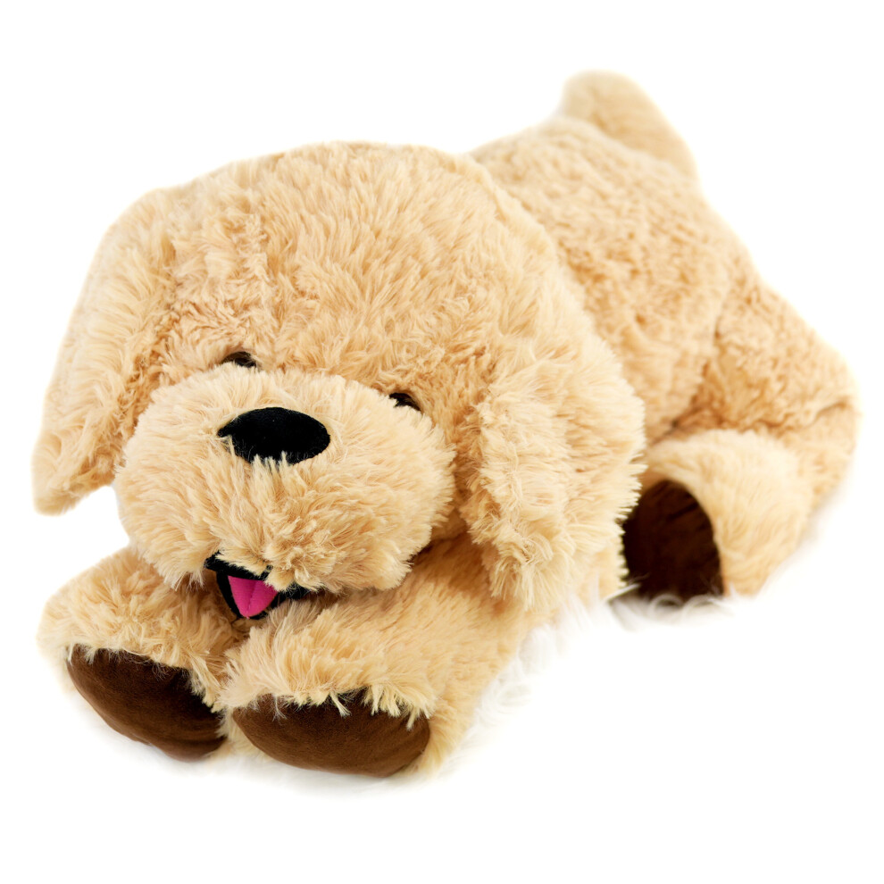 The Magic Toy Shop 28 Inch Giant Plush Lying Dog Soft Stuffed Cuddly Teddy Toy Lifelike Cute Puppy on OnBuy