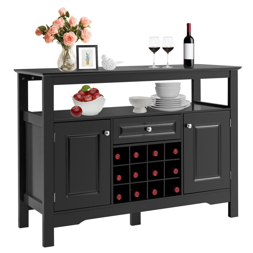 Modern Sideboard Cabinet Kitchen Cupboard 12 Bottles Wine Display Rack