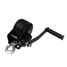 (800LB (362KG)) Manual Hand Winch Webbing Hook 800 - 2600LB Black