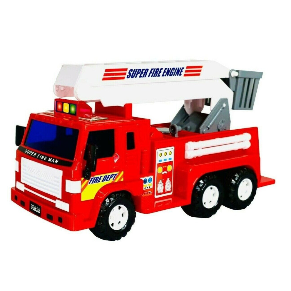 Fire Engine 'SPRAYING WATER' and Extendable Ladder Toy Red Big Daddy