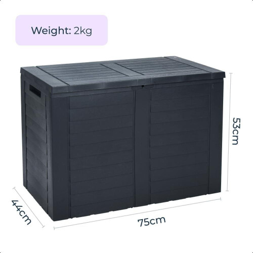 Compact Parcel Box 170L Small Plastic Garden Storage Outdoor 1