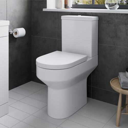 Affine Tivoli Comfort Height Close Coupled Toilet & Soft Close Seat on ...