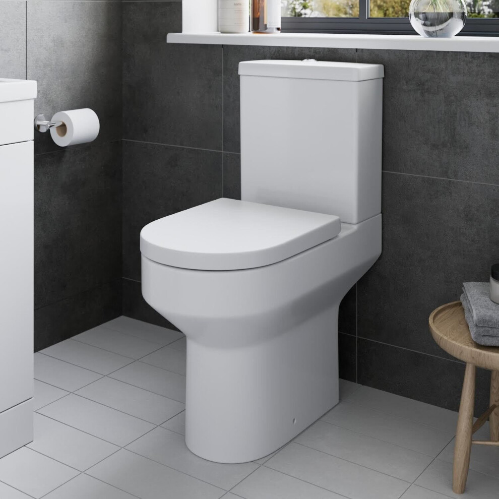 Affine Tivoli Comfort Height Close Coupled Toilet & Soft Close Seat