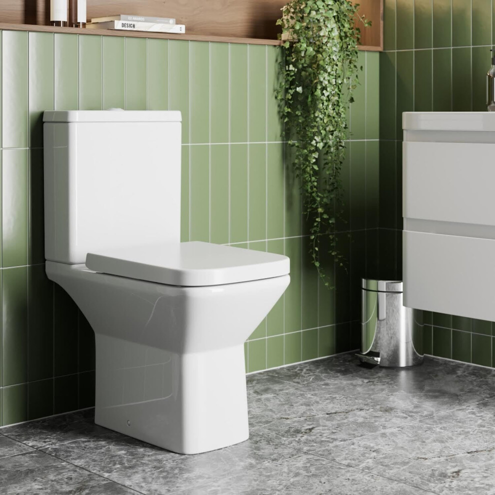 Affine Brittany Rimless Close Coupled Toilet & Soft Close Seat 5056696004476