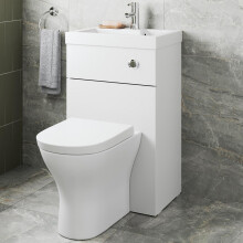 Artis 2 in 1 Back to Wall Toilet and Basin Combination Unit White Gloss - 500mm Width