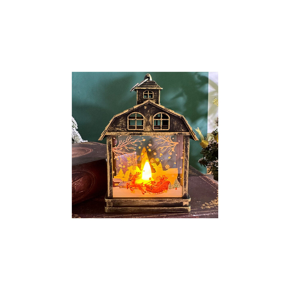 (Elk, Bronze) Christmas Lantern Snowman Elk Hanging Candle Christmas Tree Decoration-image-OPC-PCB5NM2-NEW