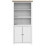 VidaXL (brown) vidaXL Bookcase Bookshelf File Cabinet Sideboard Book Rack Solid Wood Pine 3