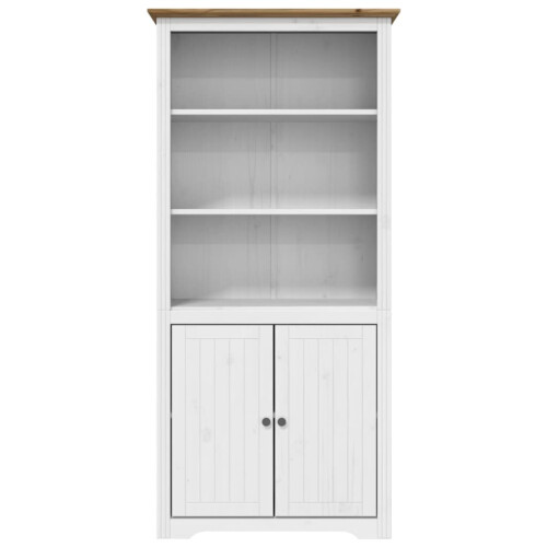 VidaXL (brown) vidaXL Bookcase Bookshelf File Cabinet Sideboard Book Rack Solid Wood Pine 2