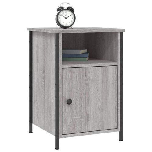 VidaXL (grey sonoma, 2 pcs) vidaXL Bedside Cabinets Bedside Table Side Table 2 pcs Black Engineered Wood 2