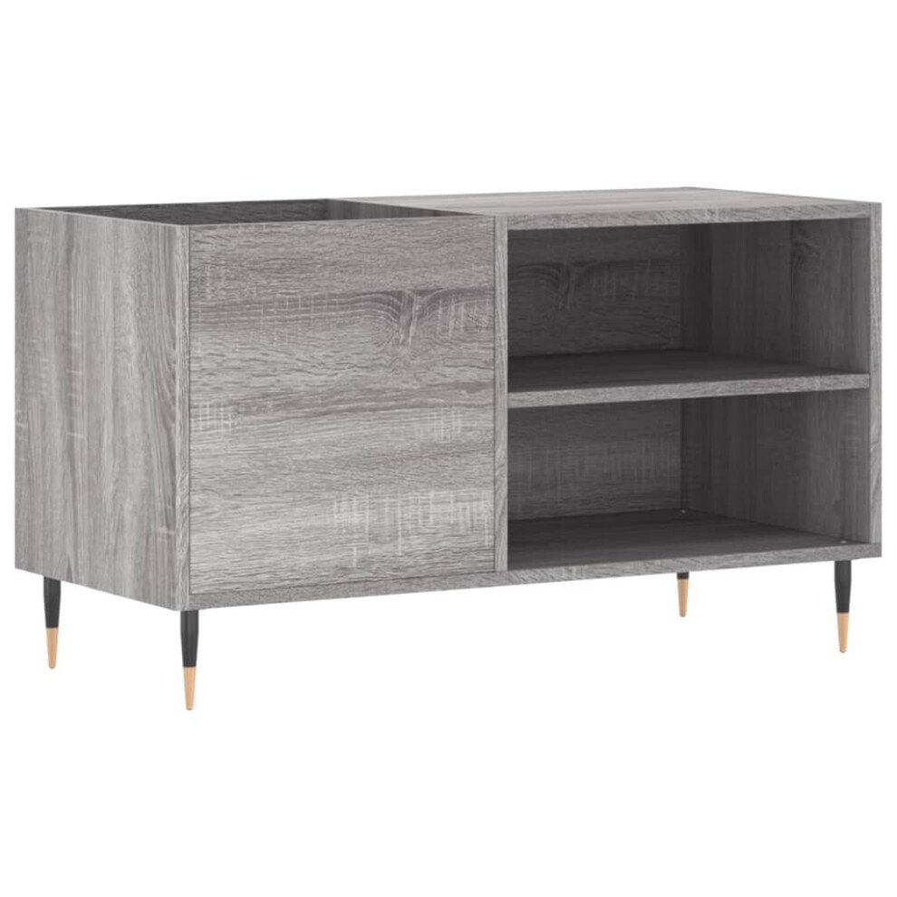 (grey sonoma) vidaXL Record Cabinet Record Storage Cabinet Sideboard White Engineered Wood