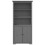 VidaXL (grey) vidaXL Bookcase Bookshelf File Cabinet Sideboard Book Rack Solid Wood Pine 3