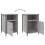 VidaXL (grey sonoma, 2 pcs) vidaXL Bedside Cabinets Bedside Table Side Table 2 pcs Black Engineered Wood 10