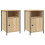 VidaXL (sonoma oak, 2 pcs) vidaXL Bedside Cabinets Bedside Table Side Table 2 pcs Black Engineered Wood 1