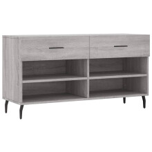 (grey sonoma) vidaXL Shoe Bench Shoe Cupboard Shoe Storage Shoe Rack Black Engineered Wood
