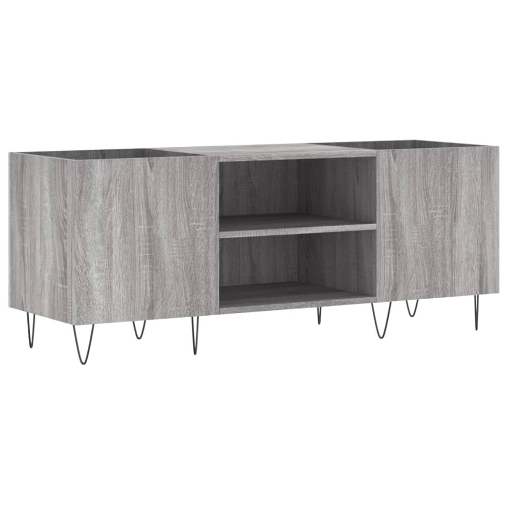 Vidaxl (Grey Sonoma) Record Cabinet Record Storage Cabinet Sideboard White Engineered Wood