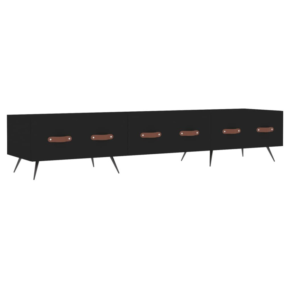 Vidaxl (Black) Tv Cabinet Tv Unit Media Cabinet Tv Stand Concrete Grey Engineered Wood