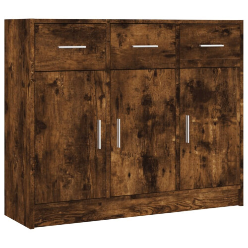 VidaXL (smoked oak) vidaXL Sideboard Storage Cabinet Side Board Highboard Cupboard Engineered Wood 1