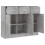 VidaXL (concrete grey) vidaXL Sideboard Storage Cabinet Side Board Highboard Cupboard Engineered Wood 6