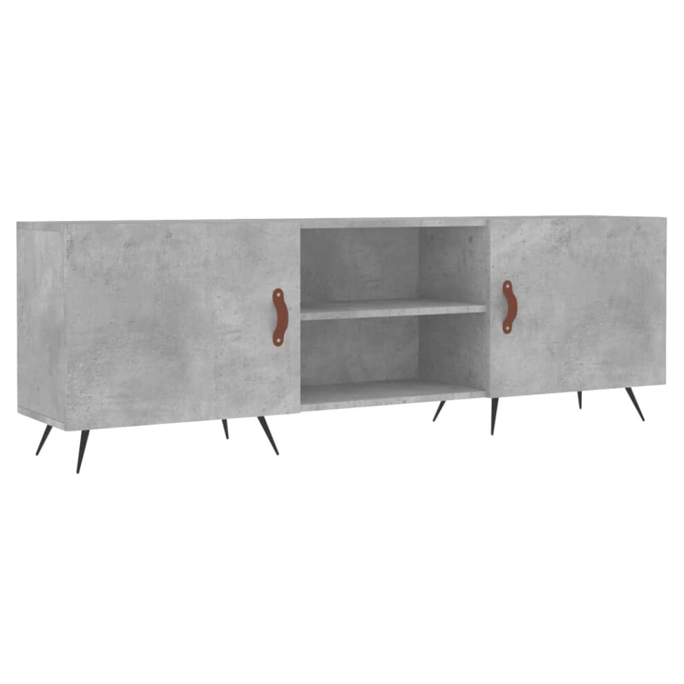 Vidaxl (Concrete Grey) Tv Cabinet Tv Unit Sideboard Media Console Smoked Oak Engineered Wood