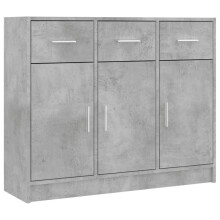(concrete grey) vidaXL Sideboard Storage Cabinet Side Board Highboard Cupboard Engineered Wood