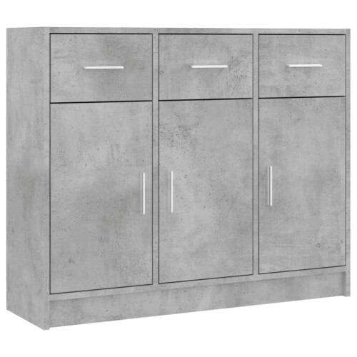 VidaXL (concrete grey) vidaXL Sideboard Storage Cabinet Side Board Highboard Cupboard Engineered Wood