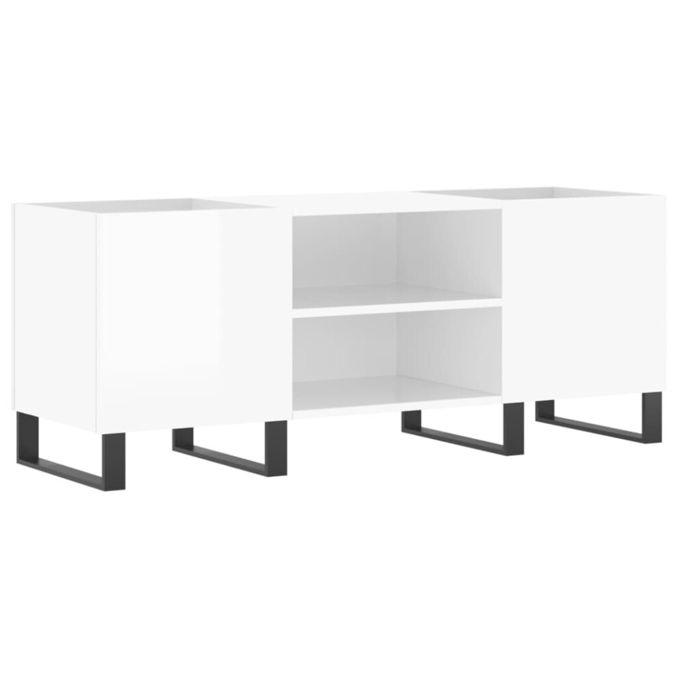 (high Gloss white) vidaXL Record Cabinet Record Storage Cabinet Sideboard White Engineered Wood