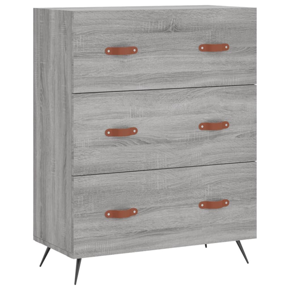 Vidaxl (Grey Sonoma) Chest Of Drawers File Cabinet Sideboard Office Cabinet Engineered Wood