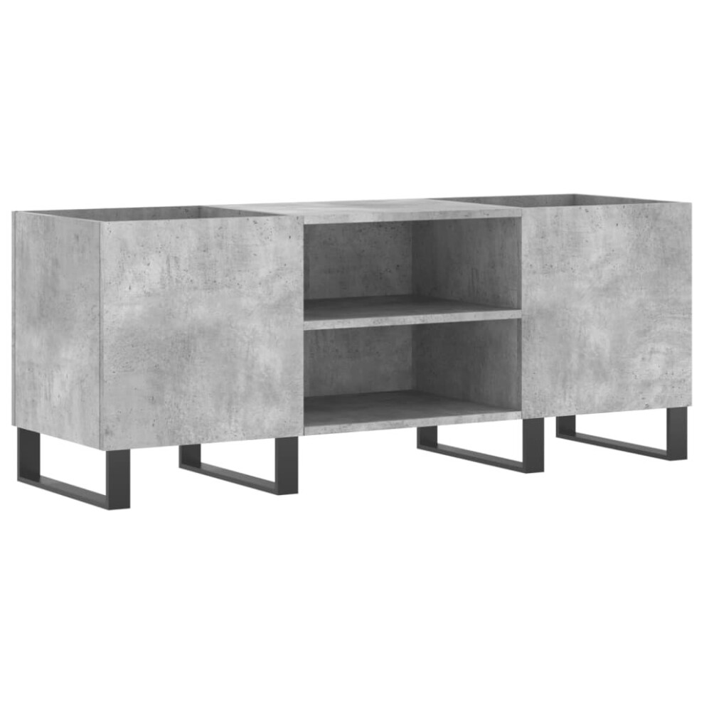 Vidaxl (Concrete Grey) Record Cabinet Record Storage Cabinet Sideboard White Engineered Wood