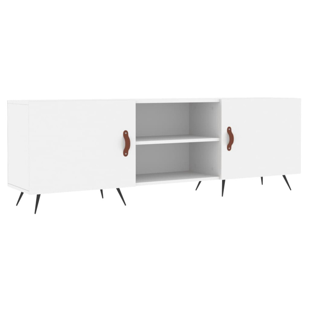 (white) vidaXL TV Cabinet TV Unit Sideboard Media Console Smoked Oak Engineered Wood