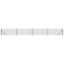 vidaXL Maschendrahtzaun mit Bodenflansch Grün 1x10 m
